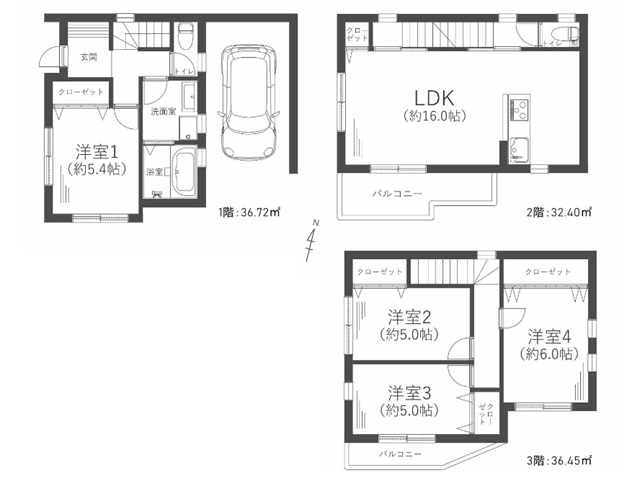 大石南町2丁目　間取図