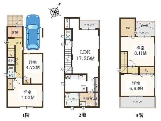 千旦通3丁目　間取図