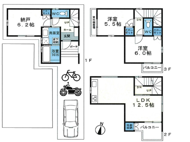 下三条町B号地　間取