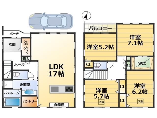 宮町1丁目B号地　間取