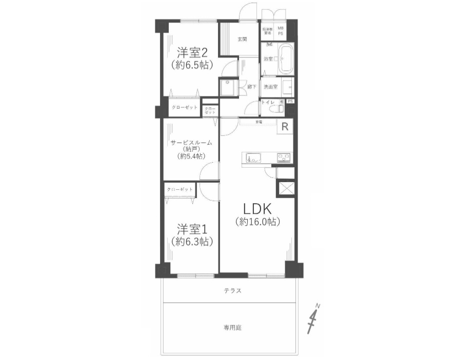 スターハイツ住吉川106　間取