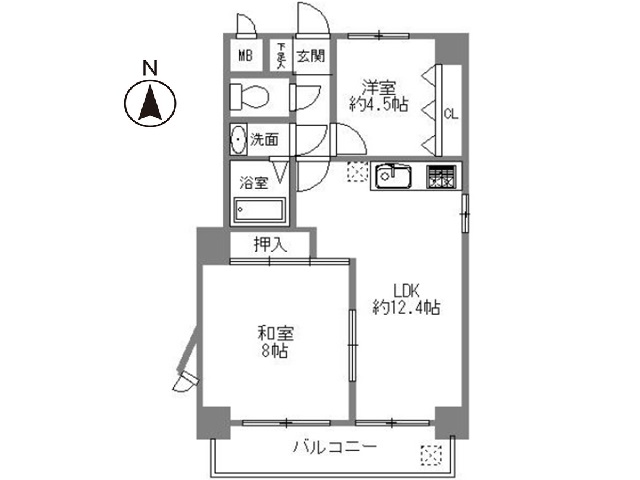 モンラヴィ六甲南303　間取