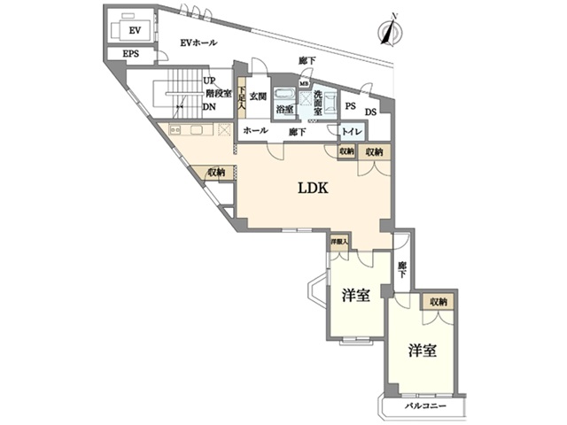 下山手ｾﾝﾄﾗﾙﾊｲﾂ601　間取