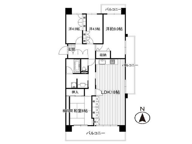 ポーアイ46-1101　間取①