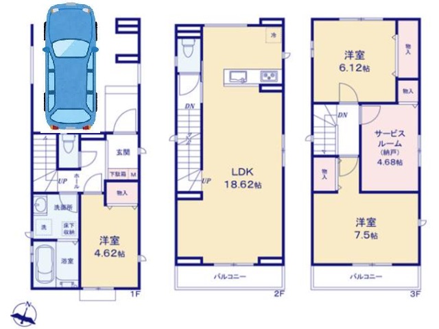 宮本通1丁目①　間取